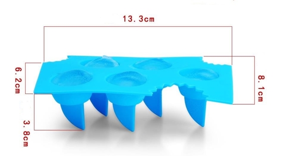 OEM Bourbon Spherical Ice Cube Tray Logg للطباعة 5 تجويف قابل للتخصيص