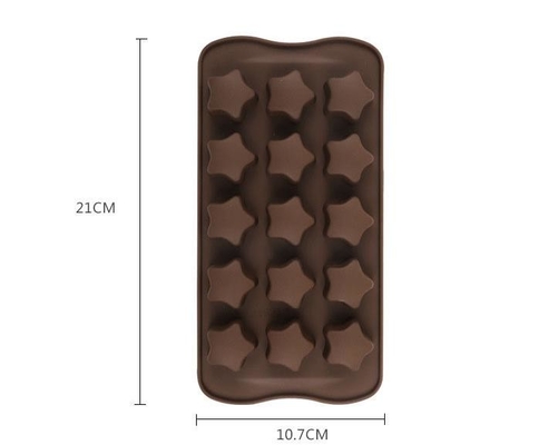 نجمة مرنة على شكل قوالب الشوكولاته سيليكون الفضاء إنقاذ 21 * 10.7 * 1.5cm