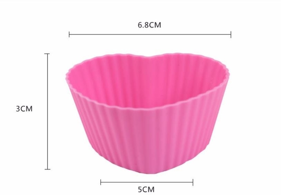 الملونة الكعك سيليكون الكعك الكؤوس صينية مكافحة البكتيريا 6.8 * 5 * 3cm