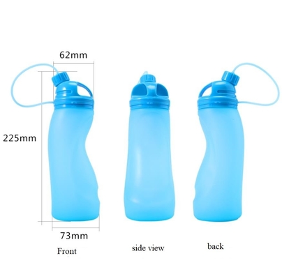 BPA الحرة الغذاء الصف الرياضة في الهواء الطلق سيليكون قابلة للطي زجاجات المياه 500ML
