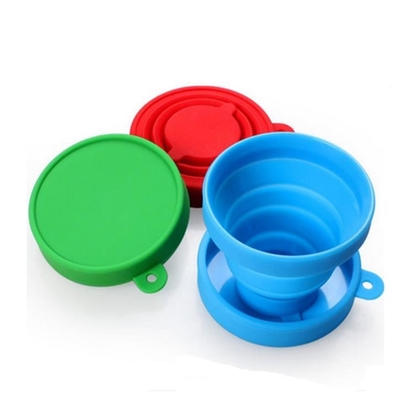 190ML نمط BPA الحرة الغذاء الصف سيليكون قابلة للطي كأس