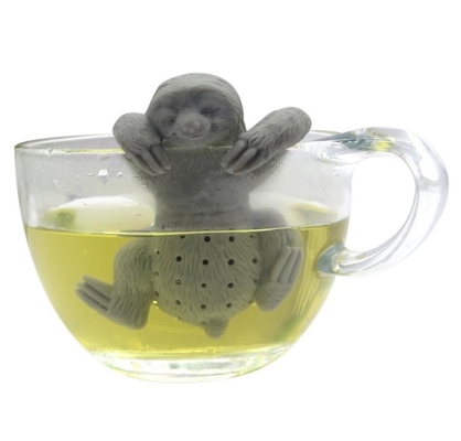 كسل الحيوان على شكل رمادي اللون الغذاء الصف سيليكون infuser BPA الحرة